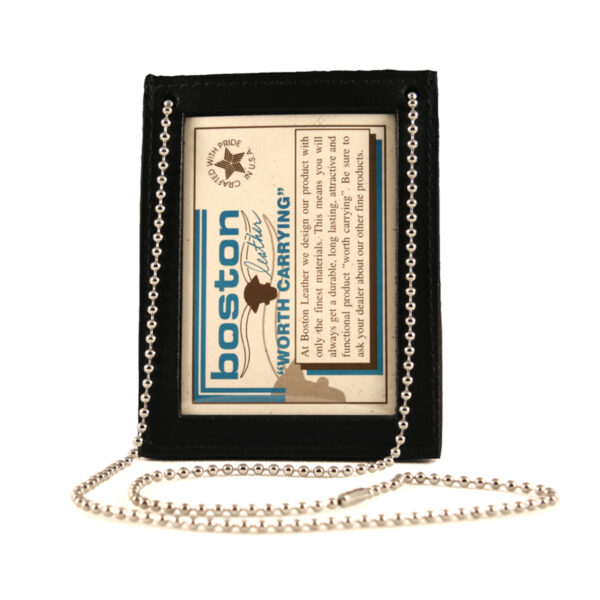 400 - Neck Chain Holder with Recessed Badge Cutout and ID Window - Image 2