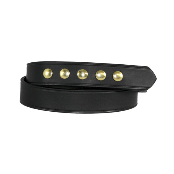 6583 - 1.5" 10-12 oz, Leather Five Snap Belt - Image 3